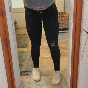 Black ripped American Eagle jeans
